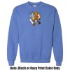 Adult Heavy Blend Heather Royal or Red 60/40 Fleece Crew (S) Thumbnail