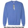 Adult Heavy Blend Heather Royal or Red 60/40 Fleece Crew (S) Thumbnail
