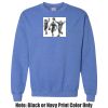 Adult Heavy Blend Heather Royal or Red 60/40 Fleece Crew (S) Thumbnail