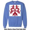 Adult Heavy Blend Heather Royal or Red 60/40 Fleece Crew (S) Thumbnail