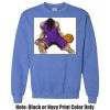 Adult Heavy Blend Heather Royal or Red 60/40 Fleece Crew (S) Thumbnail
