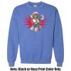 Adult Heavy Blend Heather Royal or Red 60/40 Fleece Crew (S) Thumbnail