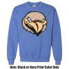 Adult Heavy Blend Heather Royal or Red 60/40 Fleece Crew (S) Thumbnail