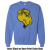 Adult Heavy Blend Heather Royal or Red 60/40 Fleece Crew (S) Thumbnail