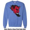 Adult Heavy Blend Heather Royal or Red 60/40 Fleece Crew (S) Thumbnail
