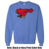 Adult Heavy Blend Heather Royal or Red 60/40 Fleece Crew (S) Thumbnail