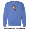 Adult Heavy Blend Heather Royal or Red 60/40 Fleece Crew (S) Thumbnail