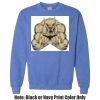 Adult Heavy Blend Heather Royal or Red 60/40 Fleece Crew (S) Thumbnail