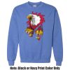 Adult Heavy Blend Heather Royal or Red 60/40 Fleece Crew (S) Thumbnail