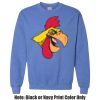 Adult Heavy Blend Heather Royal or Red 60/40 Fleece Crew (S) Thumbnail