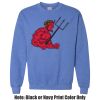 Adult Heavy Blend Heather Royal or Red 60/40 Fleece Crew (S) Thumbnail