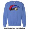 Adult Heavy Blend Heather Royal or Red 60/40 Fleece Crew (S) Thumbnail