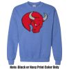 Adult Heavy Blend Heather Royal or Red 60/40 Fleece Crew (S) Thumbnail