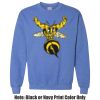 Adult Heavy Blend Heather Royal or Red 60/40 Fleece Crew (S) Thumbnail