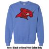 Adult Heavy Blend Heather Royal or Red 60/40 Fleece Crew (S) Thumbnail