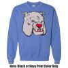 Adult Heavy Blend Heather Royal or Red 60/40 Fleece Crew (S) Thumbnail