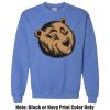 Adult Heavy Blend Heather Royal or Red 60/40 Fleece Crew (S) Thumbnail