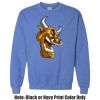 Adult Heavy Blend Heather Royal or Red 60/40 Fleece Crew (S) Thumbnail
