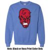 Adult Heavy Blend Heather Royal or Red 60/40 Fleece Crew (S) Thumbnail