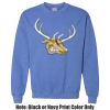 Adult Heavy Blend Heather Royal or Red 60/40 Fleece Crew (S) Thumbnail