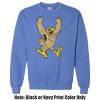 Adult Heavy Blend Heather Royal or Red 60/40 Fleece Crew (S) Thumbnail