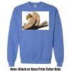 Adult Heavy Blend Heather Royal or Red 60/40 Fleece Crew (S) Thumbnail