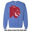 Adult Heavy Blend Heather Royal or Red 60/40 Fleece Crew (S) Thumbnail