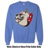 Adult Heavy Blend Heather Royal or Red 60/40 Fleece Crew (S) Thumbnail