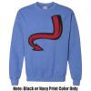 Adult Heavy Blend Heather Royal or Red 60/40 Fleece Crew (S) Thumbnail