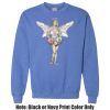 Adult Heavy Blend Heather Royal or Red 60/40 Fleece Crew (S) Thumbnail