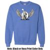 Adult Heavy Blend Heather Royal or Red 60/40 Fleece Crew (S) Thumbnail