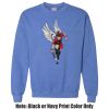Adult Heavy Blend Heather Royal or Red 60/40 Fleece Crew (S) Thumbnail