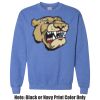 Adult Heavy Blend Heather Royal or Red 60/40 Fleece Crew (S) Thumbnail
