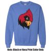 Adult Heavy Blend Heather Royal or Red 60/40 Fleece Crew (S) Thumbnail