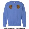 Adult Heavy Blend Heather Royal or Red 60/40 Fleece Crew (S) Thumbnail