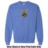 Adult Heavy Blend Heather Royal or Red 60/40 Fleece Crew (S) Thumbnail
