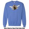 Adult Heavy Blend Heather Royal or Red 60/40 Fleece Crew (S) Thumbnail