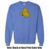 Adult Heavy Blend Heather Royal or Red 60/40 Fleece Crew (S) Thumbnail