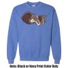 Adult Heavy Blend Heather Royal or Red 60/40 Fleece Crew (S) Thumbnail