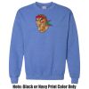 Adult Heavy Blend Heather Royal or Red 60/40 Fleece Crew (S) Thumbnail