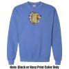 Adult Heavy Blend Heather Royal or Red 60/40 Fleece Crew (S) Thumbnail