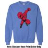 Adult Heavy Blend Heather Royal or Red 60/40 Fleece Crew (S) Thumbnail