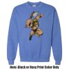 Adult Heavy Blend Heather Royal or Red 60/40 Fleece Crew (S) Thumbnail