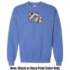 Adult Heavy Blend Heather Royal or Red 60/40 Fleece Crew (S) Thumbnail