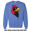 Adult Heavy Blend Heather Royal or Red 60/40 Fleece Crew (S) Thumbnail