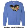 Adult Heavy Blend Heather Royal or Red 60/40 Fleece Crew (S) Thumbnail