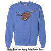 Adult Heavy Blend Heather Royal or Red 60/40 Fleece Crew (S) Thumbnail