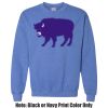 Adult Heavy Blend Heather Royal or Red 60/40 Fleece Crew (S) Thumbnail