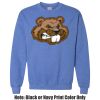 Adult Heavy Blend Heather Royal or Red 60/40 Fleece Crew (S) Thumbnail