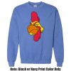 Adult Heavy Blend Heather Royal or Red 60/40 Fleece Crew (S) Thumbnail